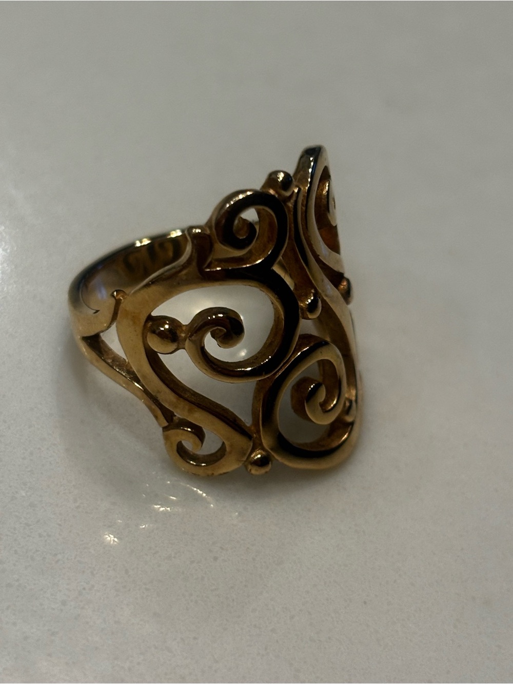 James Avery 14K Gold Open Sorrento Ring - Picture 12 of 13
